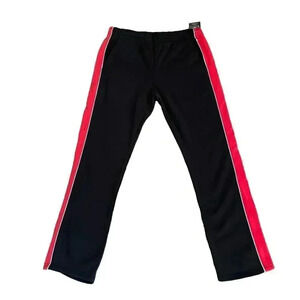 NWT Blue Gear Black Red Stripe Cotton Blend Track Straigt
Leg Cozy Mens Pants M